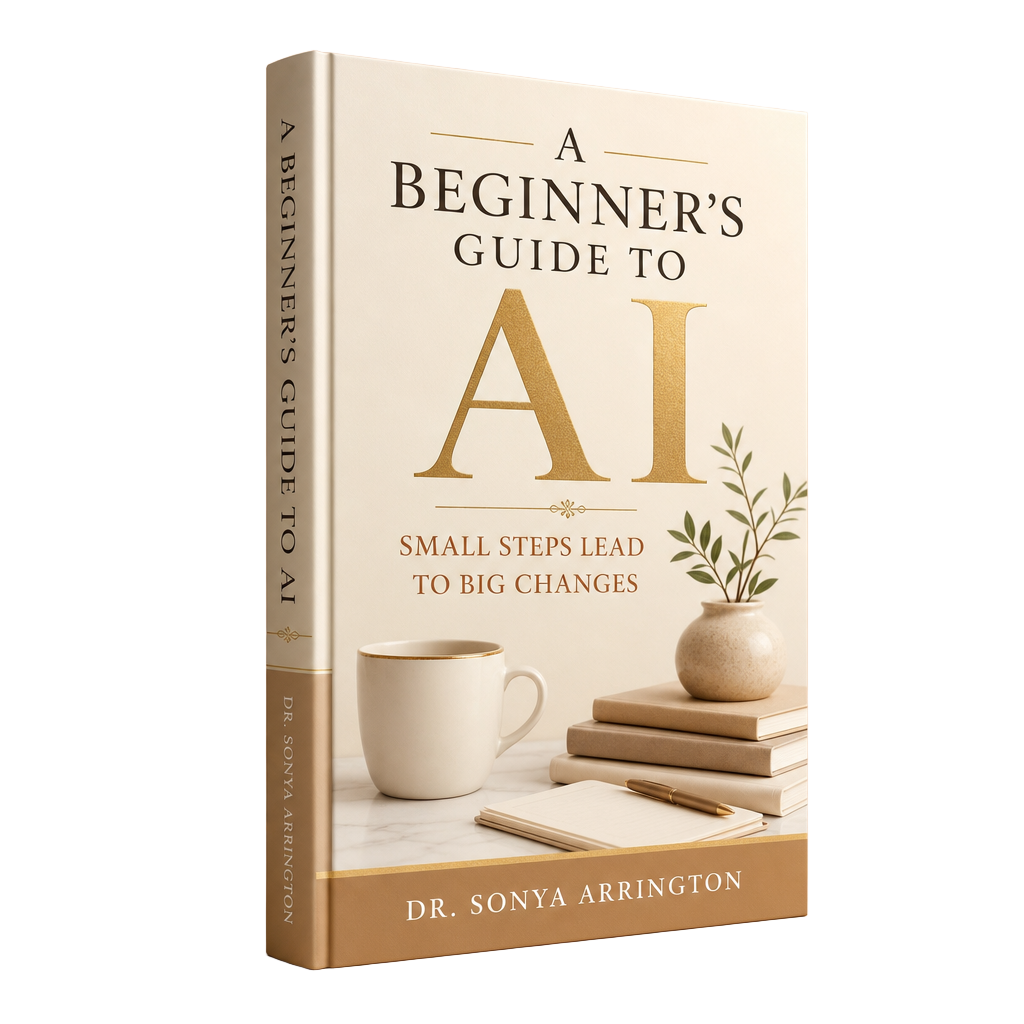 A Beginner's Guide to AI book cover by Dr. Sonya Arrington